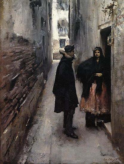 John Singer Sargent A Street in Venice